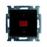 BASIC55 Wyłącznik z klawiszem, kontrolny Z lampką neonową, 2-biegunowy czarny-chateau