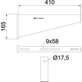 AW 80/41, WSPORNIK ŚCIENNY 410MM FT