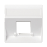 Simon Connect Płytka S500 1x RJ bez osłon skośna do adapterów MD aluminium