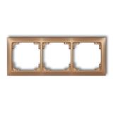 DECO Ramka uniwersalna potrójna z tworzywa DECO Soft złoty metalik