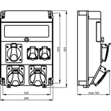 ROZDZIELNICA NISKIEGO NAPIĘCIA RP,3F-16A,2X1F-16A,5X32A,5X16A,4X3X16A