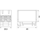 Złączka przelotowa WLZ35/2x50/n 48.250 OPATÓWEK