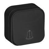 Przycisk dzwonek natynkowy ToDo IP20, czarny, 10 szt.