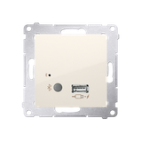 Simon 54 Odbiornik Bluetooth z ładowarką USB krem