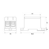 Złączka przelotowa WLZ35/2x95/s 48.296 OPATÓWEK
