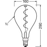 Lampa LED Vintage 1906 dim CL A160 Filament szkło przezroczyste SMOKE 12 dim 5W 818 E27