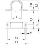 WN 7855/B, UCHWYTY DO PRZEW.3MM OC.G.Ż.CHR.