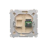 Simon Basic Gniazdo światłowodowe / optyczne pojedyncze SC/APC beż