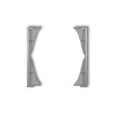 MINI Ramka pośrednia do gniazd podwójnych srebrny metalik