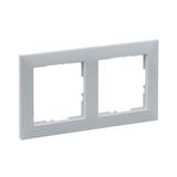 Suno Ramka Podwójna 2-Krotna Aluminium 721512 LEGRAND