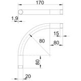 SBM20 W ALU, Kolanko rurowe alu