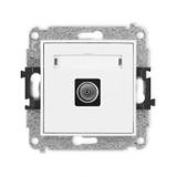 ICON Mechanizm gniazda antenowego pojedynczego TV biały