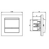 SONATA Łącznik hotelowy z podświetleniem pomarańczowym - kolor biały