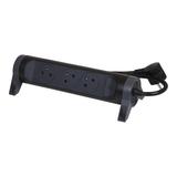 PRZEDŁUŻACZ PREMIUM, OBROTOWY, 3X2P+Z, Z PRZEWODEM 1.5 METRA 3X1.0 MM2 - CZARNY/GRAFITOWY, Legrand