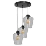 Milagro lampa wisząca Santiago Clear 3xE27 czarna MLP6611