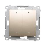 Simon 54 Elektroniczny łącznik/przycisk 4-krotny do sterowania 4 obwodami złoty mat