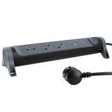 PRZEDŁUŻACZ PREMIUM, OBROTOWY, 3X2P+Z, USB A+C, Z OGRANICZNIKIEM PRZEPIĘĆ, Z PRZEWODEM 1.5 METRA 3X1