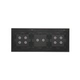Simon 54 Touch Panel dotykowy S54 Touch 3 moduły 4 pola dotykowe + 2 pola dotykowe poziome + 4 pola dotykowe zastygła lawa DSTR3424/73 KONTAKT