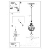 Sollux Lampa wisząca ARANCIA naturalne drewno SL.0391