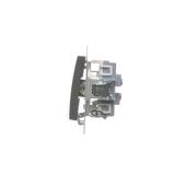 Simon 54 Łącznik schodowy podwójny z podświetleniem bez piktogramu 10A 250V zaciski śrubowe antracyt DW6/2L.01/X/48 KONTAKT