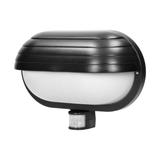 MUSAM, oprawa ogrodowa z czujnikiem ruchu 180st, 1x60W, E27, IP44, z przesłoną, plastik, czarna LF-1/B ORNO