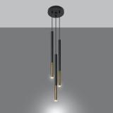 LAMPA Wisząca Tuba MOZAICA 3 Czarna SOLLUX SL.0893