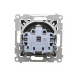 Simon 54 Gniazdo Schuko z przesłonami 16A z. śrub. czarny