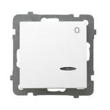 AS ANTYBAKTERYJNY Łącznik zwierny  światło  z podświetleniem niebieskim, produkt zawiera szkło fosfo