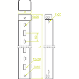 KLWL75H60/6 Korytko 0,7 mm