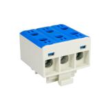 Złączka przelotowa gwintowana na szynę AL/CU 120A 3x(2,5-35)mm2 WLZ35/3x35/n niebieska 48.335 OPATÓWEK