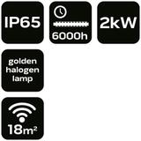 Promiennik 2000W IP65 element grzejny golden halogen lamp NEO GTX 90-031 GTX Poland