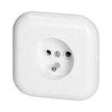 Gniazdo pojedyncze podtynkowe 2p+Z 16A, 250V, FAN, biały