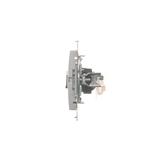 Simon 54 Gniazdo komputerowe podwójne RJ45 kategoria 6 z przesłoną przeciwkurzową srebrny mat D62.01/43 KONTAKT