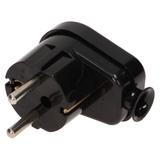 Wtyczka kątowa Schuko czarna WT-16U/CZARNY ORNO