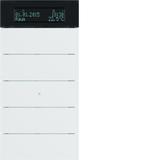 BERKER B.IQ Przycisk pięciokrotna z regulatorem temperatury i wyświetlaczem biały 75665599 HAGER