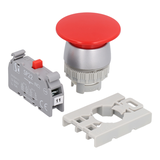 PRZYCISK GRZYBKOWY ZIELONY  1 ZW. PIERŚCIEŃ NIKLOWANY