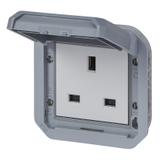 NOWE PLEXO - GN. STD. BRYTYJSKI 2P +Z ZACISKI ŚRUB MECHANIZM 13A-250V SZARE 069585L LEGRAND