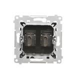 Simon 54 Gniazdo HDMI podwójne czarny