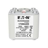 FUSE 200A 690V 1BN/50 AR UC Wkładka szybka 200A AC 690V rozmiar 1 53x69x51 mm aR IEC UL 170M4408 EAT