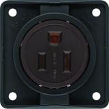 BERKER Integro Gniazdo z uziemieniem standard USA/KANADA NEMA 5-15R czarny mat 862632503 HAGER