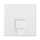Simon Connect Płytka S500 1x RJ z osłoną uniwersalna czysta biel