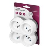 Rozgałęźnik 4x2P+Z biało-szary OR-AE-13240 ORNO