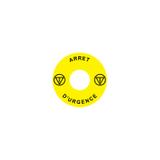 Ex9P1 H S6FR Naklejka wyłącznika awaryjnego do Ex9P1 H średnica 60mm samoprzylepna żółta FR 106797