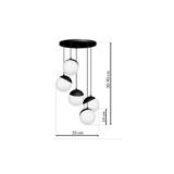 Milagro lampa wisząca Sfera Black 5xE14 MLP8869