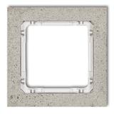"DECO Ramka pojedyncza - beton (ramka: jasnoszara
