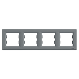 Asfora, ramka 4-krotna, pozioma, stal