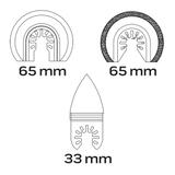 Zestaw brzeszczotów do ceramiki, 3 szt.