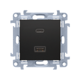 Simon 10 WC-EC2CAXXX-01-49x Ładowarka 2xUSB CA (moduł), ?3.1 A QUICK CHARGE, 5V DC,