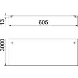 DRL/600, POKRYWA Z RYGLEM 600MM FT