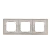 Simon Basic Standard Ramka 3-krotna do wersji bryzgoszczelnej IP44 z kompletem uszczelek stal inox BMR3B/21 KONTAKT